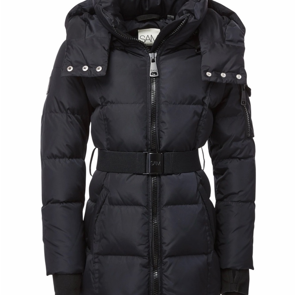 SAM. Girls Belted Black Puffer SoHo coat size 12